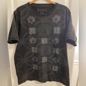 Men's Bucheli Cotton T Shirt Italian Style Slim Fit Stretch XL